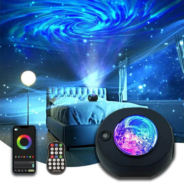 projette la galaxie dans toute la chambre et forme une spirale lumineuse